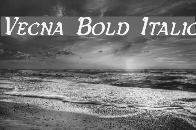 Vecna Bold Italic Font examples
