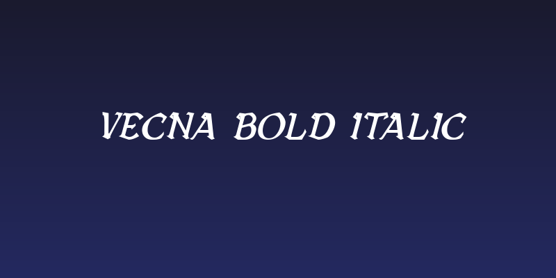 Vecna Bold Italic Social Header
