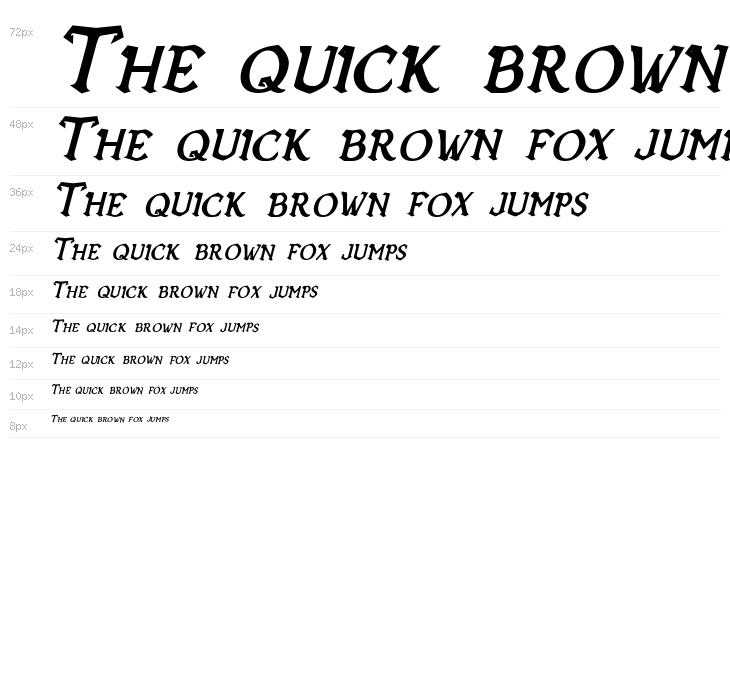 Vecna Bold Italic Waterfall