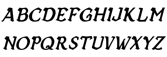 Vecna Bold Italic Font LOWERCASE
