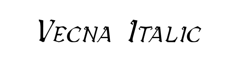 Vecna Italic  नि: शुल्क फ़ॉन्ट्स डाउनलोड