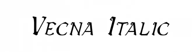 Vecna Italic  नि: शुल्क फ़ॉन्ट्स डाउनलोड