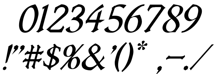 Vecna Italic Font OTHER CHARS