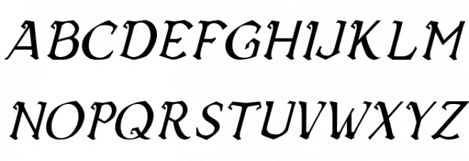 Vecna Italic フォント 大文字