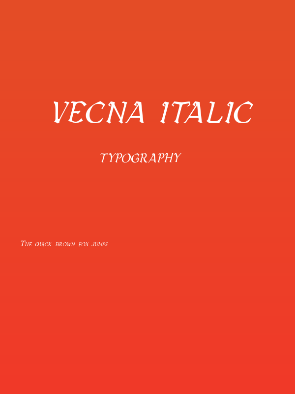 Vecna Italic Poster