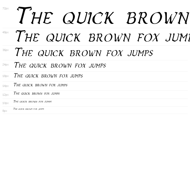 Vecna Italic Waterfall