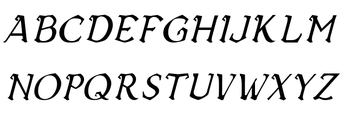 Vecna Italic Font LOWERCASE