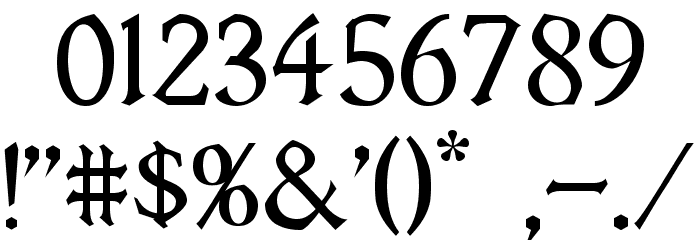 Vecna Font OTHER CHARS