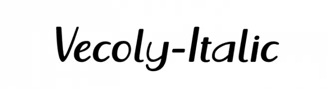 Vecoly-Italic  Fuentes Gratis Descargar