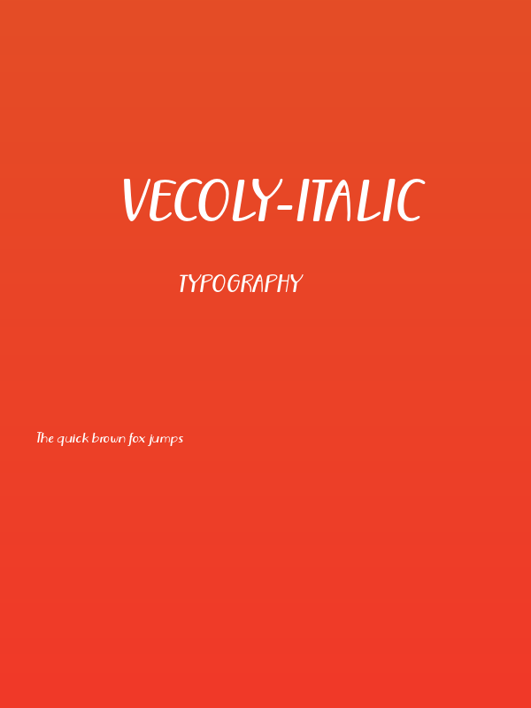 Vecoly-Italic Poster