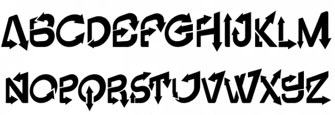 Vector Inverse Regular Schriftart Groß