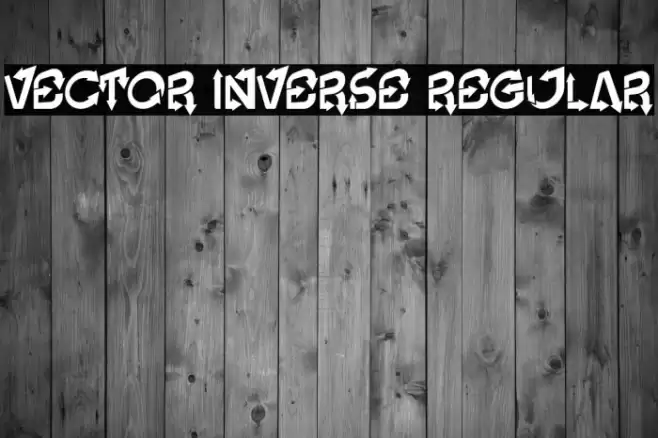 Vector Inverse Regular Font examples