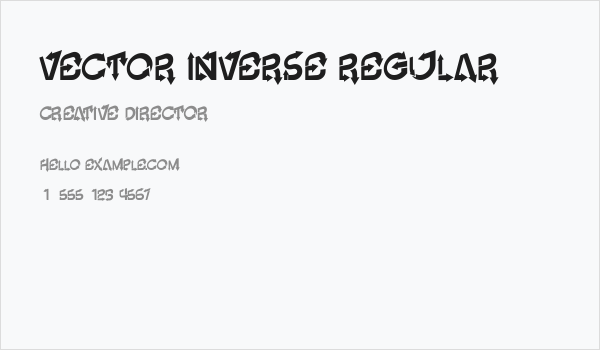 Vector Inverse Regular Business Card