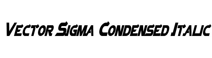 Vector Sigma Condensed Italic Font