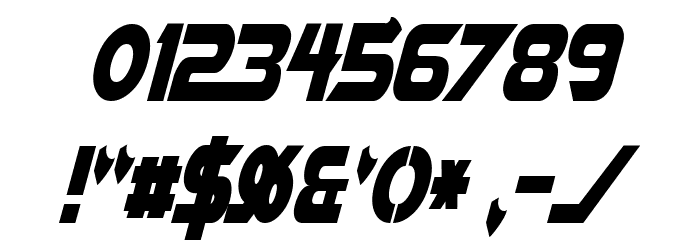 Vector Sigma Condensed Italic Font OTHER CHARS