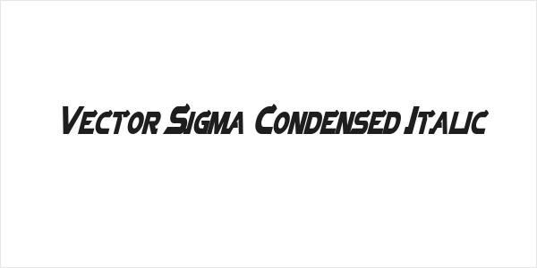 Vector Sigma Condensed Italic Logo