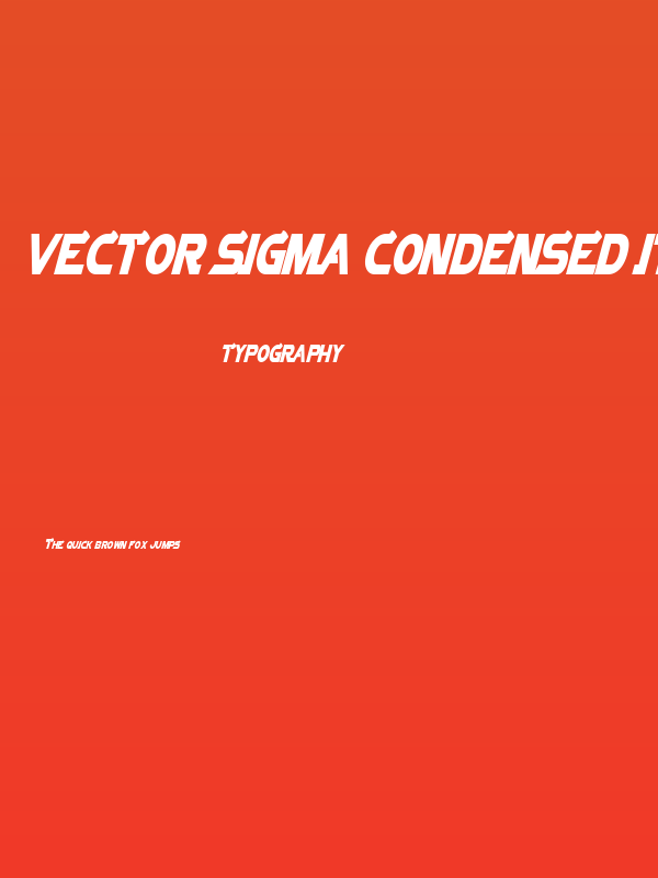 Vector Sigma Condensed Italic Poster