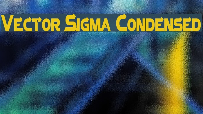 Vector Sigma Condensed Font examples