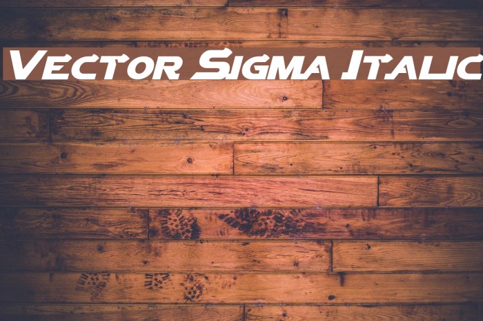 Vector Sigma Italic Example 1