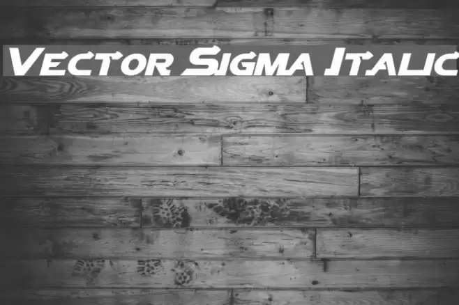 Vector Sigma Italic Font examples