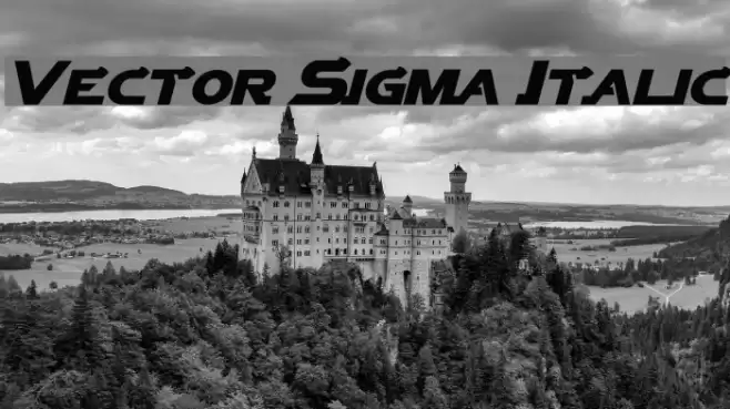 Vector Sigma Italic Font examples