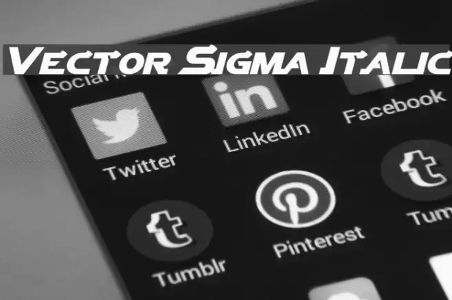 Vector Sigma Italic Font examples