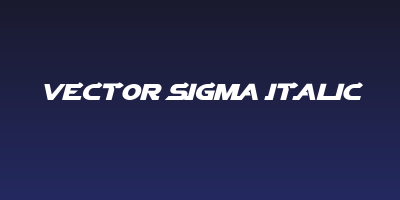 Vector Sigma Italic Social Header