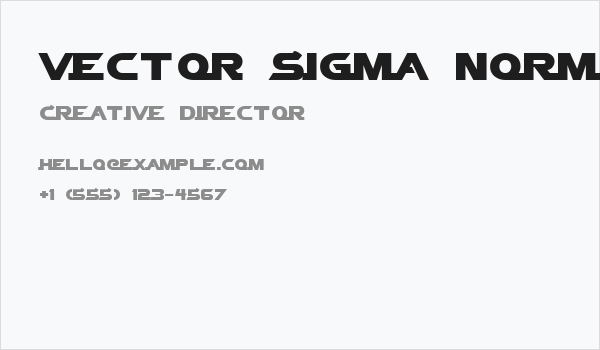 Vector Sigma Normal Business Card