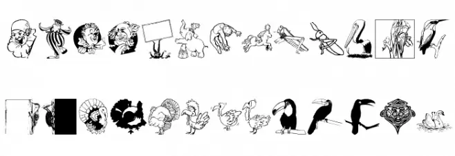 VectorAnimalsOrPeople Fuentes MAYÚSCULAS