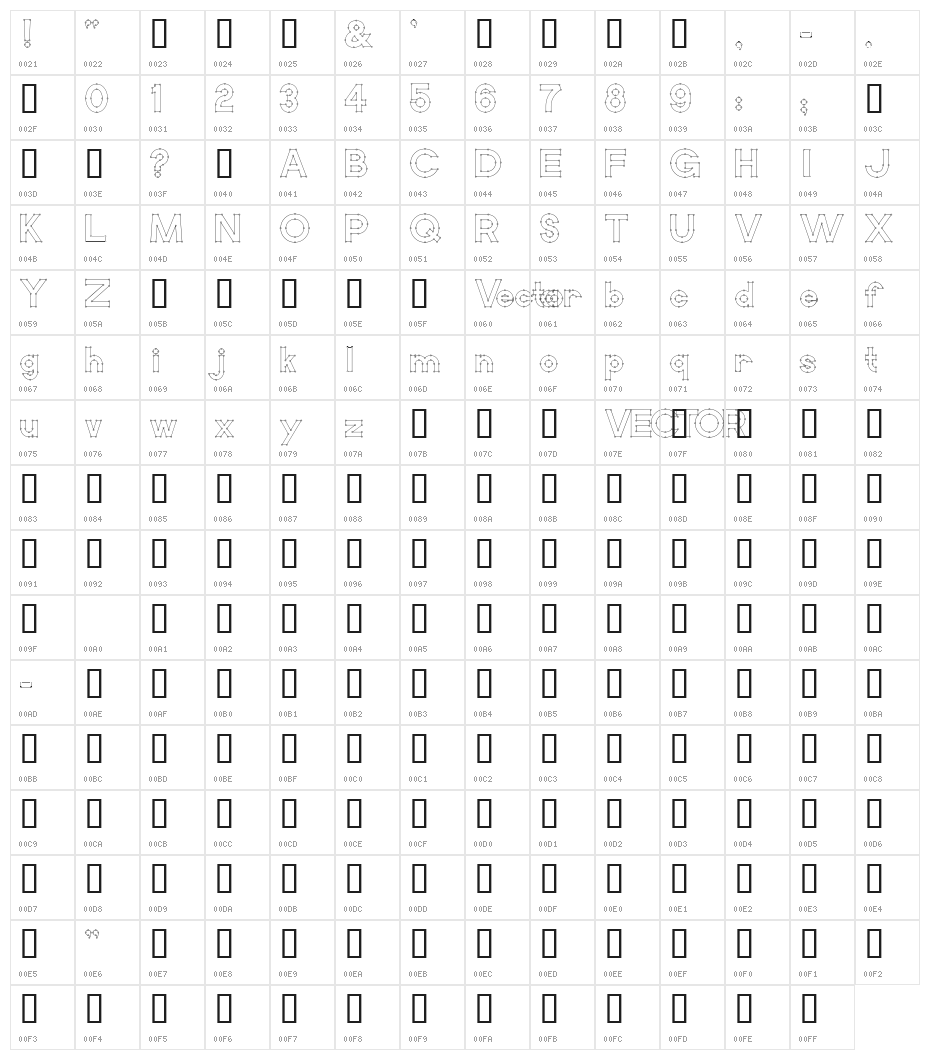 Vector Character Map
