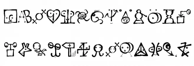 VectorizedSignets Schriftart Kleinbuchstaben