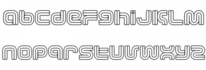 Vectroid Astro Schriftart Kleinbuchstaben