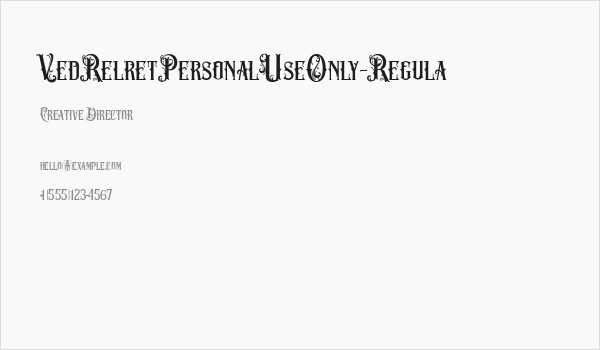 VedRelretPersonalUseOnly-Regula Business Card