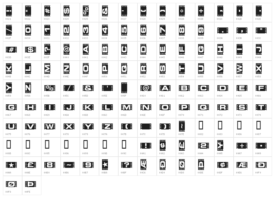 Vedette Noire Character Map