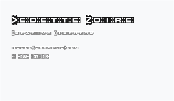 Vedette Noire Business Card