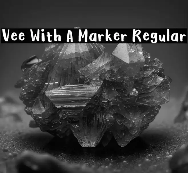 Vee With A Marker Regular Font examples