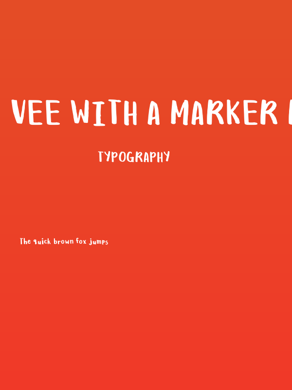 Vee With A Marker Regular Poster