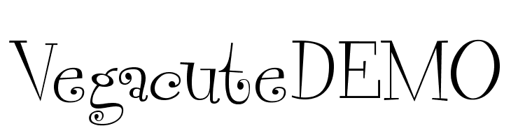 VegacuteDEMO  免费字体下载