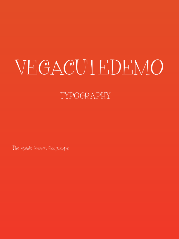 VegacuteDEMO Poster
