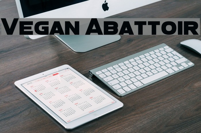 Vegan Abattoir Font examples