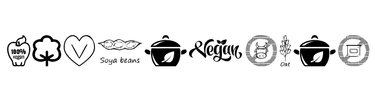 Vegan Icons  フリーフォントのダウンロード