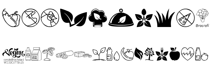 Vegan Icons Font OTHER CHARS