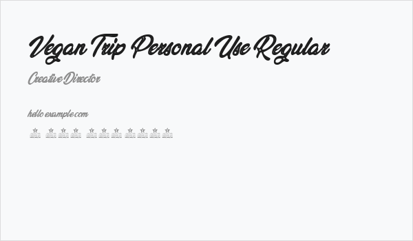 Vegan Trip Personal Use Regular Business Card