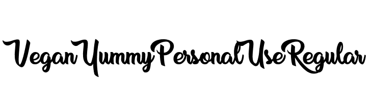 Vegan Yummy Personal Use Regular  フリーフォントのダウンロード
