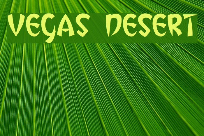 Vegas Desert Font examples