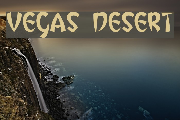 Vegas Desert Font examples