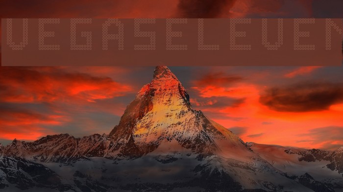 VegasELEVEN Font examples