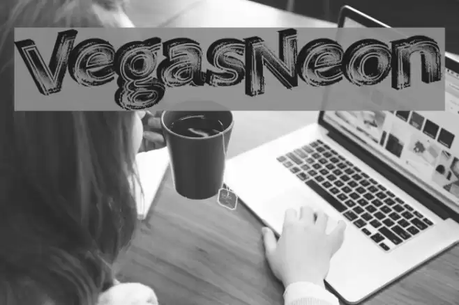 VegasNeon Font examples