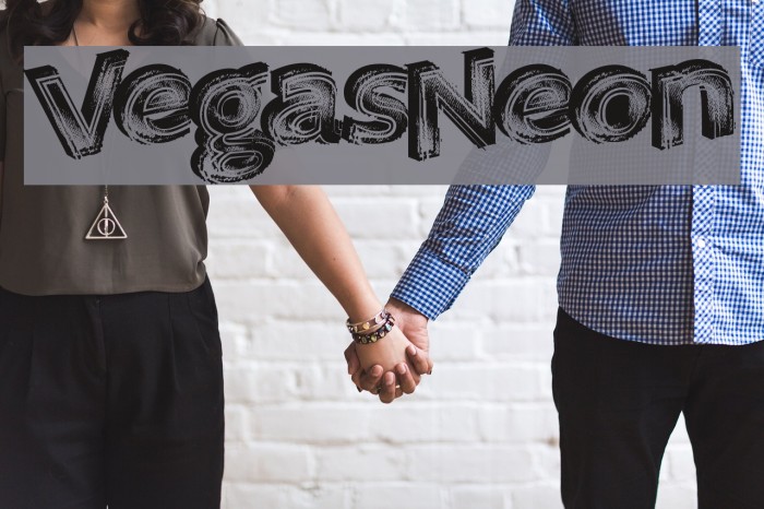 VegasNeon Font examples