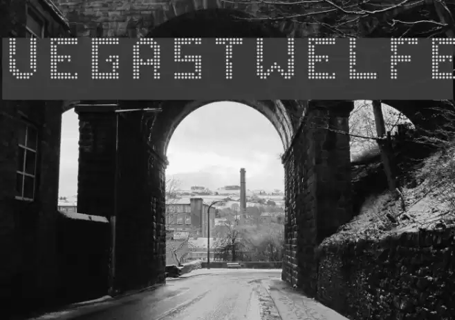 VegasTWELFE Font examples